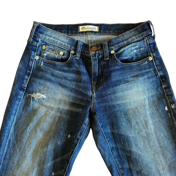 Madewell The Slim Boy Jean Size 24 Light Distressed - Picture 1 of 8